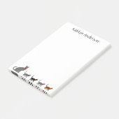 De nota's van de Lovers van Cat post-it, personali Post-it® Notes (Schuin)