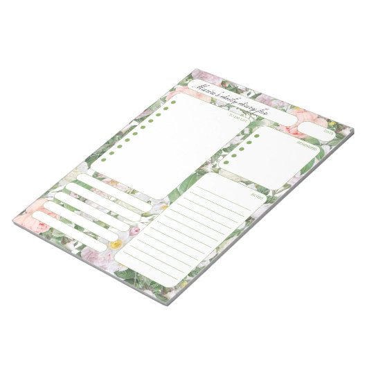 De  Nota's van de Planner van Rozen Dagelijkse en  Notitieblok (Schuin)