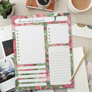 De  Nota's van de Planner van Rozen Dagelijkse en  Notitieblok