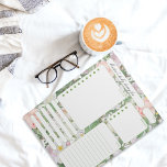 De  Nota's van de Planner van Rozen Dagelijkse en  Notitieblok<br><div class="desc">Retro roze rozen Daily Planner Notes en lijst doen</div>
