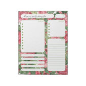 De  Nota's van de Planner van Rozen Dagelijkse en  Notitieblok (Linkerzijde)