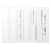 De Nota's van de vergadering de Blocnote van de Pl (Voorkant)