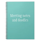 De Nota's van de vergadering en Doodles Funny werk Notitieboek (Voorkant)