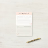 De nota's van de vergadering maken zaken gemakkeli post-it® notes (Op bureau)