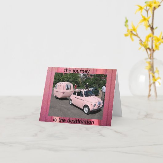 DE NOTECARD-REIS IS DE BESTEMMING KAART (Gele Bloem)