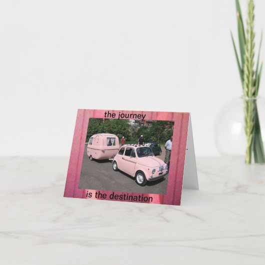 DE NOTECARD-REIS IS DE BESTEMMING KAART (Voorkant)