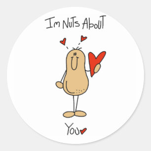 De Noten van Valentijn over u Ronde Sticker
