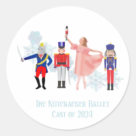 De notenkraker 2024 Cast Ronde Sticker (Voorkant)