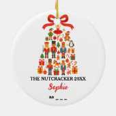 De Notenkraker Aangepaste Balletrol Kerstmis Keramisch Ornament (Achterkant)