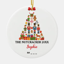 De Notenkraker Aangepaste Balletrol Kerstmis Keramisch Ornament