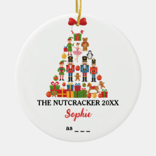 De Notenkraker Aangepaste Balletrol Kerstmis Keramisch Ornament
