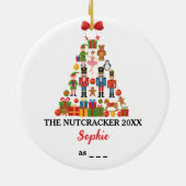 De Notenkraker Aangepaste Balletrol Kerstmis Keramisch Ornament (Achterkant)