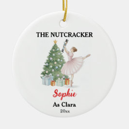 De Notenkraker Ballerina Aangepaste Naam & Rol Keramisch Ornament