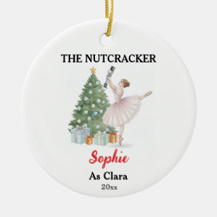 De Notenkraker Ballerina Aangepaste Naam & Rol Keramisch Ornament