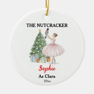 De Notenkraker Ballerina Aangepaste Naam & Rol Keramisch Ornament