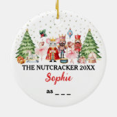 De Notenkraker & Ballerina met aangepaste naam & t Keramisch Ornament (Achterkant)