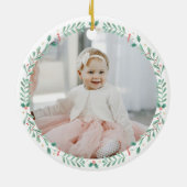 De Notenkraker Ballet Baby 1e Kerstfoto Keramisch Ornament (Achterkant)