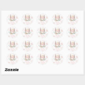 De Notenkraker Ballet Blush Roze 1e Verjaardag Ronde Sticker (Vel)