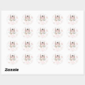De Notenkraker Ballet Blush Roze 1e Verjaardag Ronde Sticker (Vel)