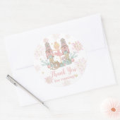De Notenkraker Ballet Blush Roze Kerst Ronde Sticker (Envelop)