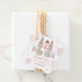 De Notenkraker Ballet Blush Roze Winter Kerstmis Bedankjes Labels (In situ)