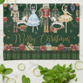 De notenkraker ballet feestelijk vrolijk kerstfees theedoek (Gevouwen)