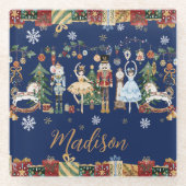 De notenkraker  Ballet Feestelijke Kerst Glazen Onderzetter (Voorkant)