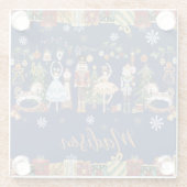 De notenkraker  Ballet Feestelijke Kerst Glazen Onderzetter (Achterkant)