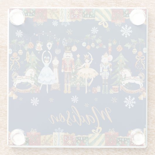 De notenkraker  Ballet Feestelijke Kerst Glazen Onderzetter (Achterkant)