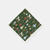 De notenkraker ballet feestelijke kerstplaids servet (Hoek)