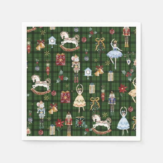 De Notenkraker Ballet Kerst Plaids Servet (Voorkant)