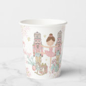 De Notenkraker Ballet Pastel Blush Roze Kerstmis Papieren Bekers (Achterkant)