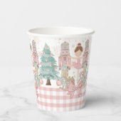 De Notenkraker Ballet Pastel Blush Roze Kerstmis Papieren Bekers (Achterkant)