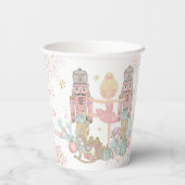 De Notenkraker Ballet Pastel Blush Roze Kerstmis Papieren Bekers (Achterkant)