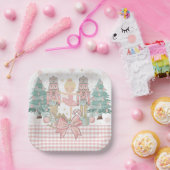 De Notenkraker Ballet Pastel Blush Roze Kerstmis Papieren Bordje (Feest)