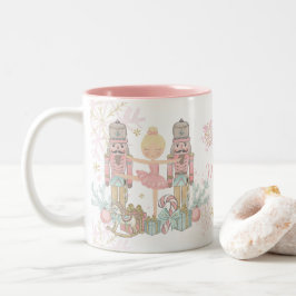 De Notenkraker Ballet Pastel Blush Roze Kerstmis Tweekleurige Koffiemok