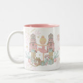 De Notenkraker Ballet Pastel Blush Roze Kerstmis Tweekleurige Koffiemok (Links)