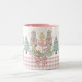 De Notenkraker Ballet Pastel Blush Roze Kerstmis Tweekleurige Koffiemok (Center)