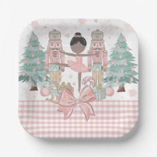 De Notenkraker Ballet Pastel Roze Roze Kerstmis Papieren Bordje