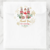 De Notenkraker Ballet Rode Groene Kerst Favoriet Ronde Sticker (Tas)