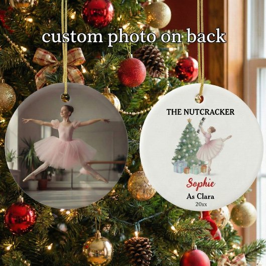 De Notenkraker Ballet Sieraad met Naam & Foto Keramisch Ornament