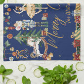 De notenkraker  Ballet Vrolijk Kerstfeest Theedoek (Gevouwen)