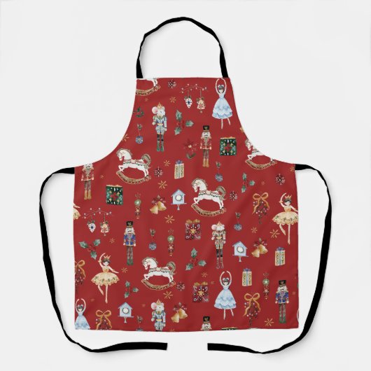 De Notenkraker Kerst Ballet Rood Schort (Voorkant)