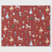 De Notenkraker Kerst Ballet  Waterverf Cadeaupapier (Vlak)