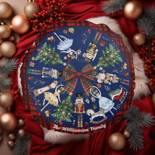 De Notenkraker Kerst Ballet  Waterverf Rond Kussen