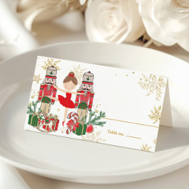 De Notenkraker Kerstbal brunette rode tutu Plaatskaartje