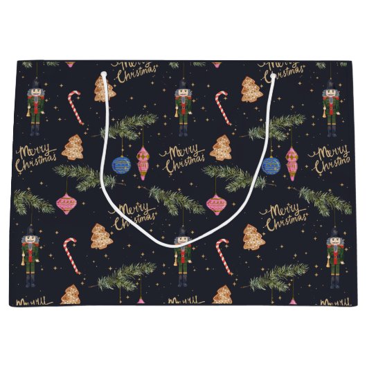 De Notenkraker, marine grote Gift Bag Groot Cadeauzakje (Voorkant)