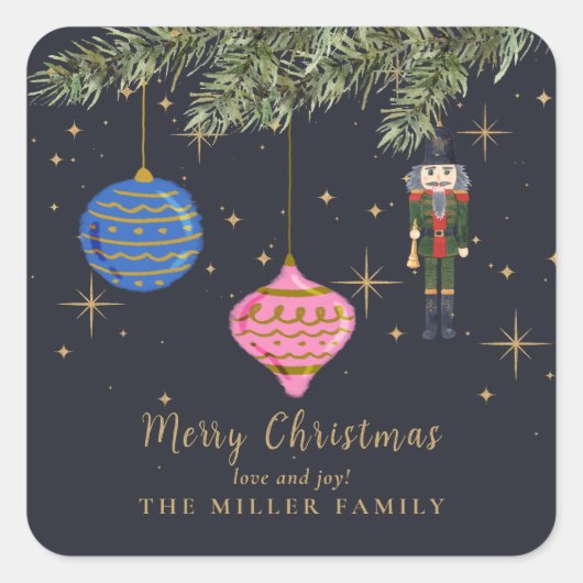 De Notenkraker, marine Vierkante Sticker (Voorkant)