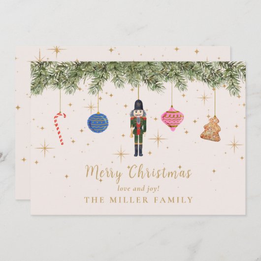 De Notenkraker Platte Horizontale Vakantie Kaart (Voorkant / Achterkant)