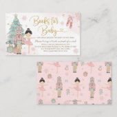De Notenkraker Roze Baby shower Boeken voor Baby Informatiekaartje (Voorkant / Achterkant)
